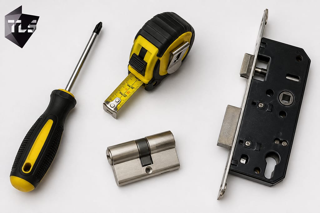 Replacing a uPVC door lock barrel step by step
