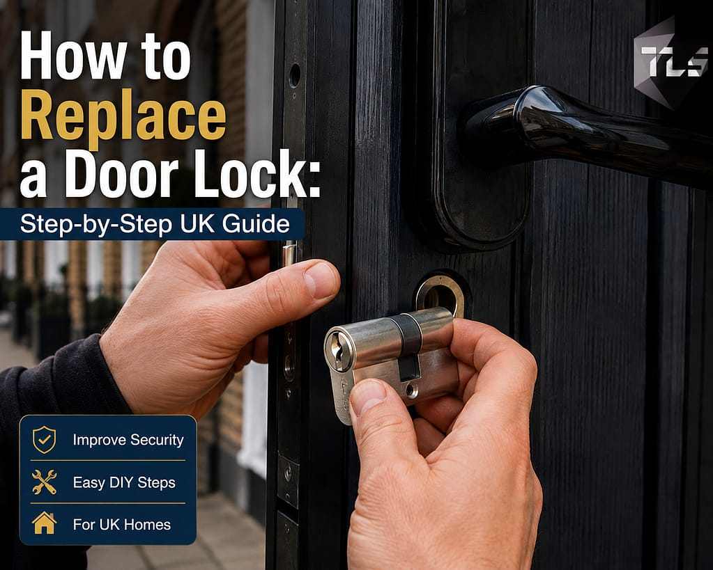 Replacing a uPVC door lock barrel step by step