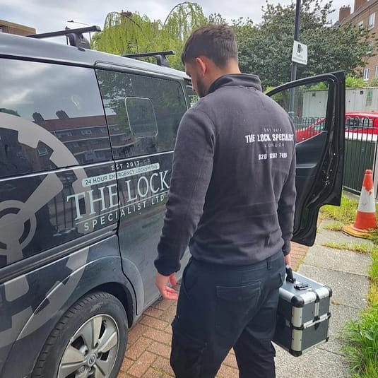 The Lock Specialist team and van — replace with a real photo